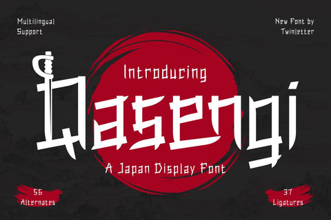 Qasengi | Japan font Font twinletter 