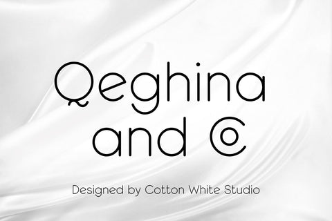 Qeghina and Co Font Cotton White Studio 