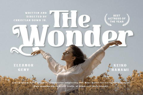 Qekruz | Serif Classic Modernism Font twinletter 