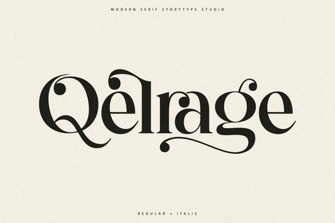 Qelrage Typeface Font Storytype Studio 