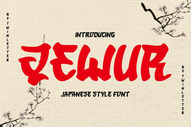 QEWUR Faux Japanese Font Font twinletter 