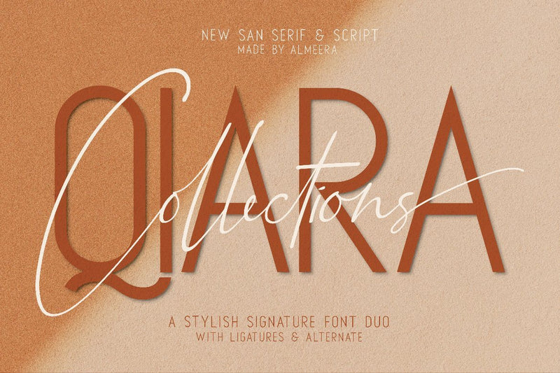 Qiara Collections Font Duo Font studioalmeera 