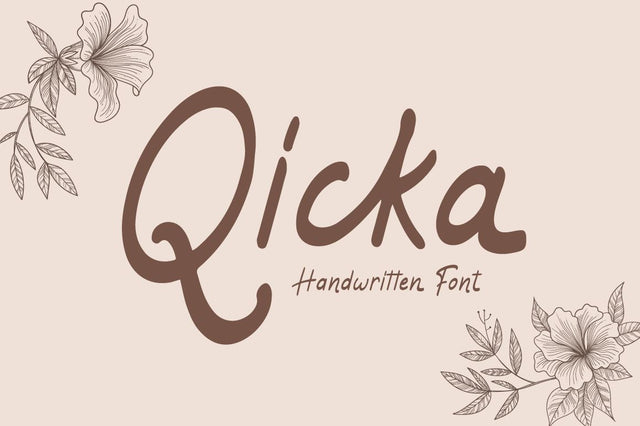 Qicka - Handwritten Font Font Attype studio 