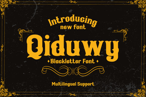 Qiduwy Blackletter Font Font twinletter 