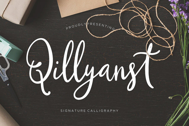 Qillyanst Signature Calligraphy Font Creatype Studio 