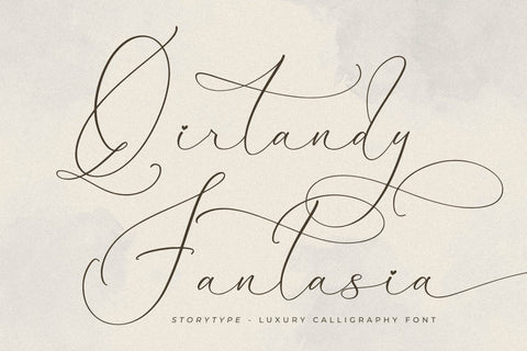 Qirtandy Fantasia - Luxury Calligraphy Font Font Storytype Studio 
