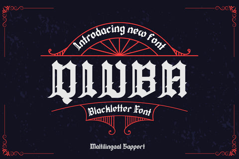 QIUBA Blackletter font Font twinletter 