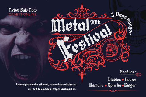 QIUBA Blackletter font Font twinletter 