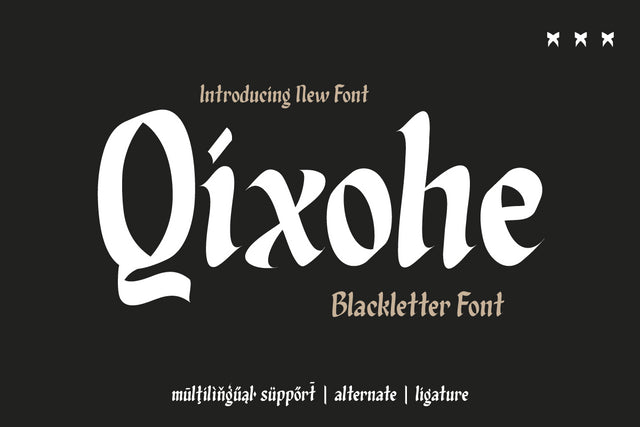 Qixohe - Blackletter Font Font twinletter 