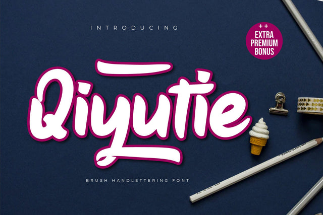 Qiyutie Font twinletter 