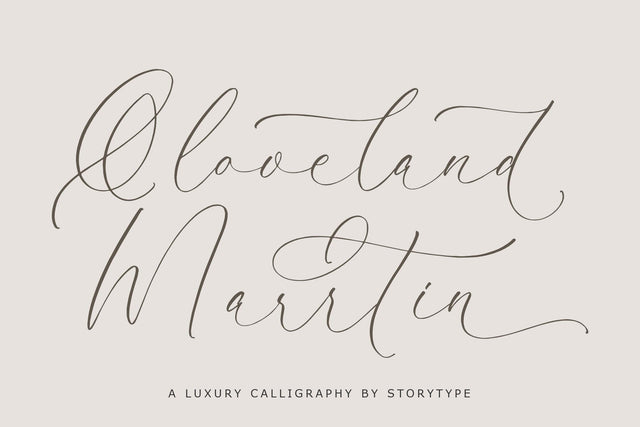 Qloveland Marrtin - Luxury Calligraphy Font Storytype Studio 