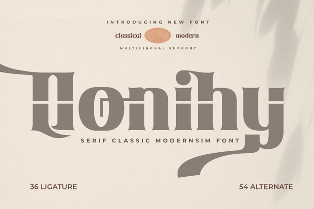 Qonihy | Serif Classic Modernism Font twinletter 