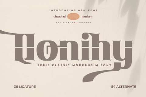Qonihy | Serif Classic Modernism Font twinletter 