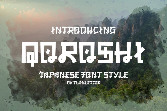 QOROSHI - Japanese style font Font twinletter 