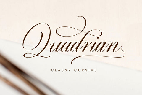 Quadrian - Elegant Script Font Arterfak Project 