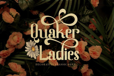 Quaker Ladies - Decorative Classic Font Font PutraCetol Studio 