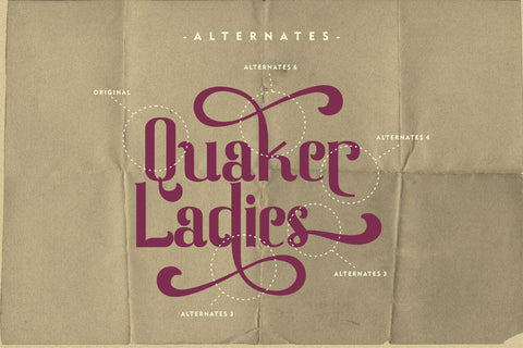 Quaker Ladies - Decorative Classic Font Font PutraCetol Studio 