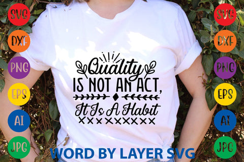 Quality Is Not An Act, It Is A Habit svg design SVG Rafiqul20606 