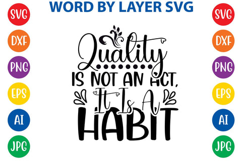 Quality Is Not An Act, It Is A Habit SVG Design SVG Rafiqul20606 