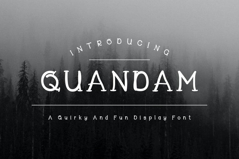 Quandam - A Quirky and Fun Display Font Font CraftLabSVG 