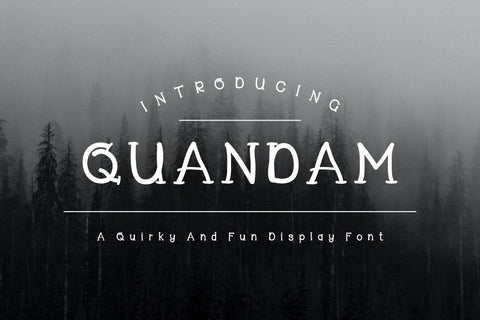 Quandam - A Quirky and Fun Display Font Font CraftLabSVG 