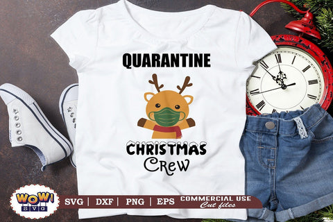 Quarantine Christmas crew svg, Covid Christmas svg, Reindeer svg, Christmas svg, Dxf, Png SVG Wowsvgstudio 