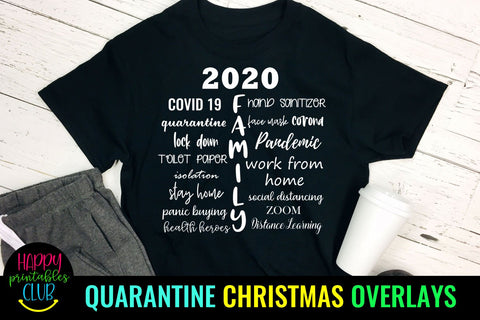 Quarantine Christmas Quotes Overlays- Pandemic Christmas SVG Happy Printables Club 
