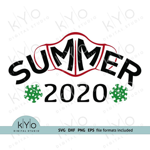 Quarantine face mask Summer 2020 svg png dxf files SVG kYo Digital Studio 