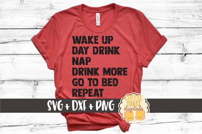 Quarantine Routine SVG | Day Drinking | Beer SVG Cheese Toast Digitals 