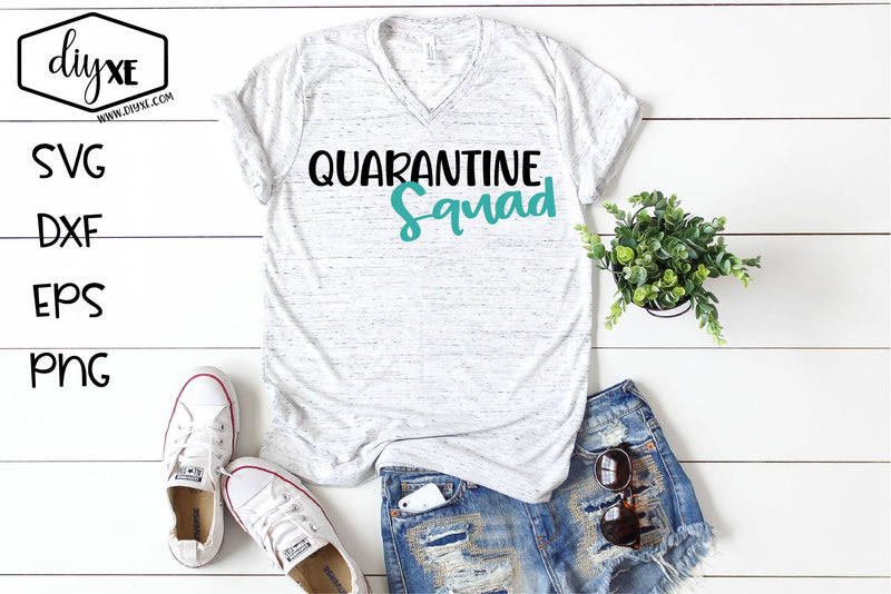 Quarantine Squad - A Quarantine SVG Cut File SVG DIYxe Designs 