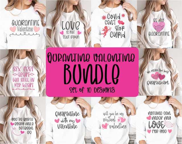 Quarantine Valentine Mini Bundle|Funny Valentine Quarantine Mini Bundle SVG Linden Valley Designs 