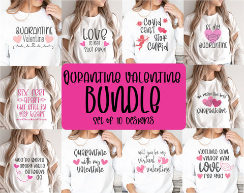 Quarantine Valentine Mini Bundle|Funny Valentine Quarantine Mini Bundle SVG Linden Valley Designs 