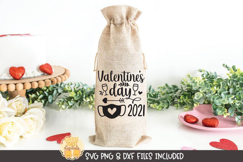 Quarantine Valentine Wine Bag SVG | Valentine's Day 2021 SVG Cheese Toast Digitals 