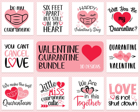 Quarantine Valentine's Bundle, Funny Valentine's Day Svg, Quarantine Svg SVG SvgMonkeys 