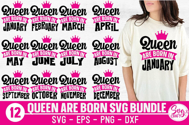 Queen are born SVG Bundle SVG Svgcraft 