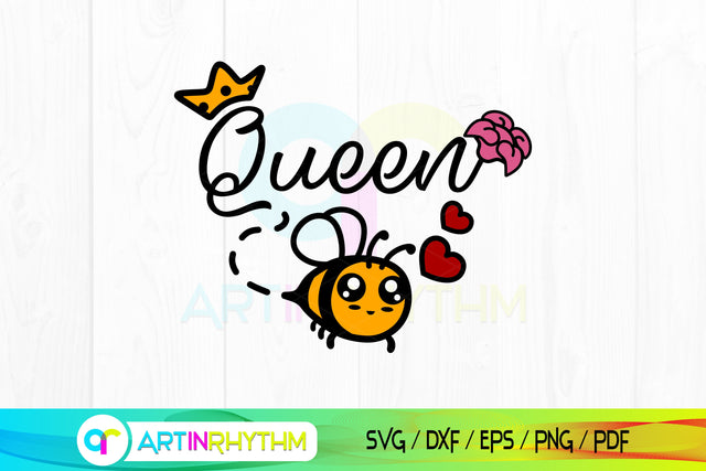 Queen Bee Svg, Bee Svg, Flower Svg, Bee Clipart SVG Artinrhythm shop 