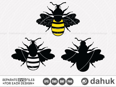 Queen Bee SVG, Bee SVG, Queen Bee Clipart, svg, eps, dxf, png, cartoon, french, printable, honey bee svg, cut file for silhouette SVG dahukdesign 