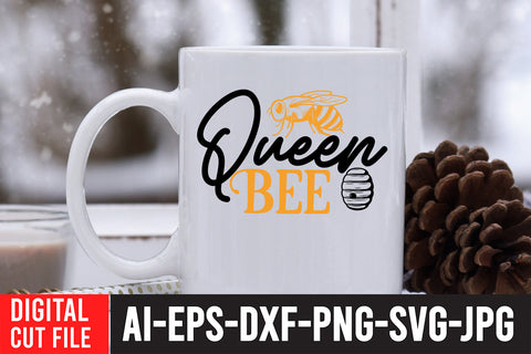 Queen Bee SVG Design SVG BlackCatsMedia 