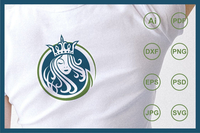 Queen character design illustration SVG Leamsign Studio 