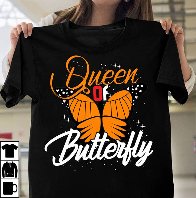 Queen Of Butterfly SVG Cut File, Butterfly Sublimation Design SVG BlackCatsMedia 