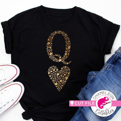 Queen of Hearts Card Icons - Valentine's day design - SVG PNG DXF EPS JPEG SVG Chameleon Cuttables 