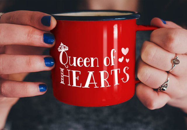 Queen of Hearts Crown Valentine's Day SVG Design SVG So Fontsy Design Shop 