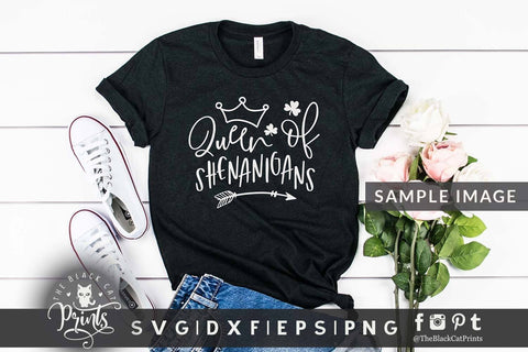 Queen of Shenanigans cut file SVG TheBlackCatPrints 