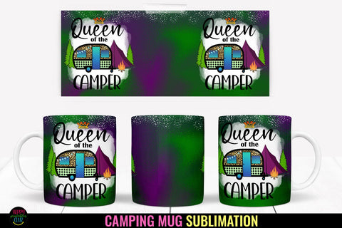 Queen of the Camper I Camping Mug Sublimation I Outdoor Mug Sublimation Happy Printables Club 