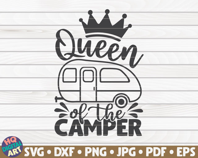 Queen of the camper SVG | Camping quote SVG HQDigitalArt 
