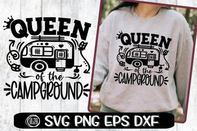 QUEEN OF THE CAMPGROUND - CAMPING - SVG PNG EPS DXF SVG On the Beach Boutique 