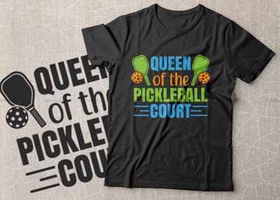 Queen of the pickleball court, Pickleball Designs, Pickleball T-shirt vector SVG Dinvect 