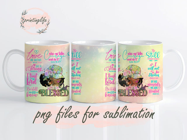 Queen PNG, Beautiful, Black Woman PNG, Black Girl Mug, Digital Download Sublimation PrintingLife 