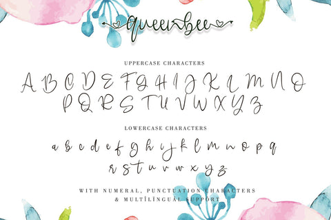 queenbee Font Stefani Letter 