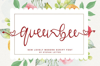 queenbee Font Stefani Letter 